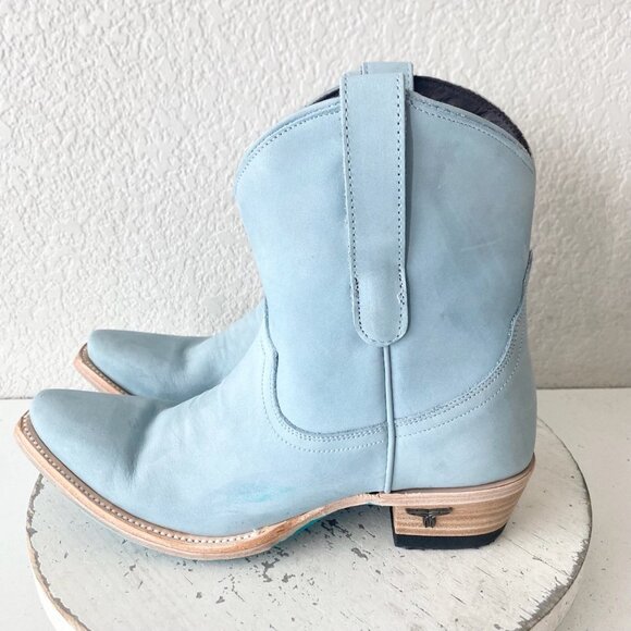 Lane EMMA JANE Womens Cowboy Bootie 7 Western Blue Cowgirl Short Ankle Boots - Picture 4 of 11
